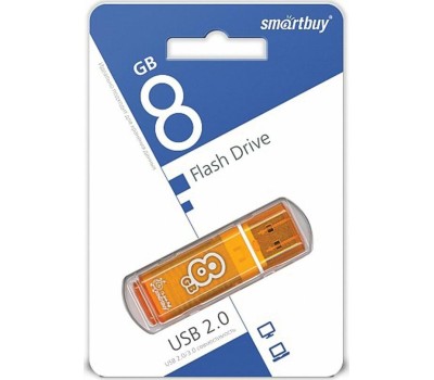 USB флеш SMARTBUY (SB8GBGS-Or) 8GB GLOSSY SERIES ORANGE