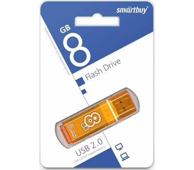 USB флеш SMARTBUY (SB8GBGS-Or) 8GB GLOSSY SERIES ORANGE