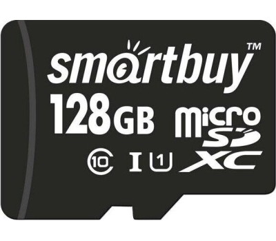 Карта памяти SMARTBUY (SB128GBSDCL10-01) MicroSDXC 128GB Class10 UHS-I U1 + адаптер