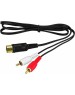 Кабель DIN REXANT (17-2512) ШНУР DIN 5 PIN - 2 RCA, ДЛИНА 1,5 МЕТРА (GOLD)