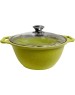 Кастрюля KUKMARA к21tsl а/пр литая 2,0л стекл/кр Trendy style lime
