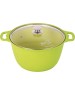 Кастрюля KUKMARA к21tsl а/пр литая 2,0л стекл/кр Trendy style lime
