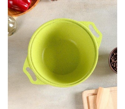 Кастрюля KUKMARA к21tsl а/пр литая 2,0л стекл/кр Trendy style lime
