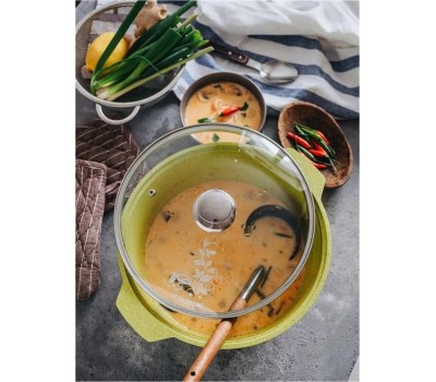 Кастрюля KUKMARA к21tsl а/пр литая 2,0л стекл/кр Trendy style lime