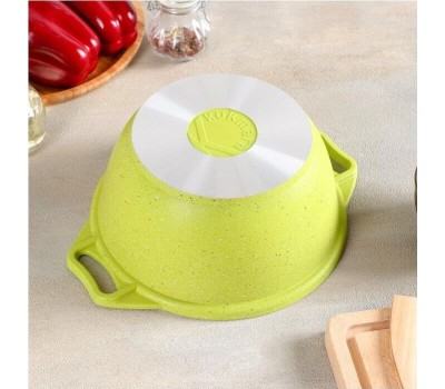 Кастрюля KUKMARA к21tsl а/пр литая 2,0л стекл/кр Trendy style lime