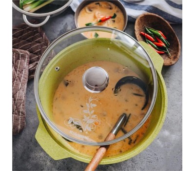 Кастрюля KUKMARA к21tsl а/пр литая 2,0л стекл/кр Trendy style lime