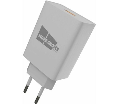 СЗУ MORE CHOICE (4627151195285) NC52QCm 1USB 3.0A QC3.0 для micro USB быстрая зарядка White