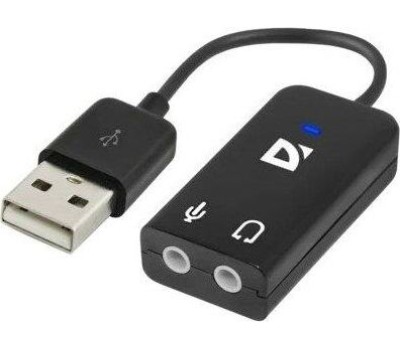 Адаптер DEFENDER (63002) Внешняя USB звуковая карта AUDIO USB