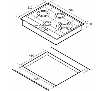 Варочная поверхность HIBERG VM 6145 W
