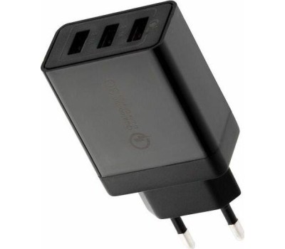 Сетевое зарядное устройство REXANT (18-2215) Сетевое зарядное устройство-переходник REXANT 3xUSB адаптер, 30W черное