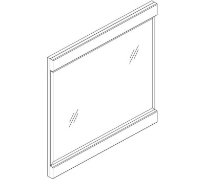 Модульная мебель АНРЭКС JAGGER Зеркало навесное цвет Дуб монастырский /черный (1 уп.)
