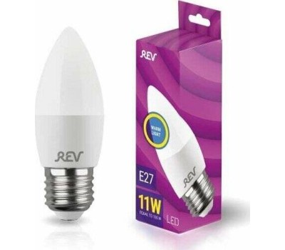 Лампа светодиодная REV 32524 6 C37 11Вт E27 2700K