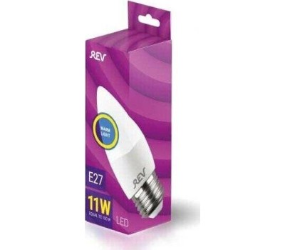 Лампа светодиодная REV 32524 6 C37 11Вт E27 2700K
