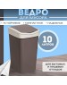 Товары из пластика VIOLET Tandem Ведро для мусора 10л (шоколад/слон.кость) 841022