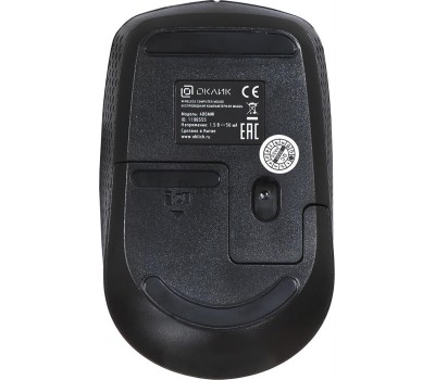 OKLICK Мышь Оклик 486MW черный/серый оптическая (1600dpi) беспроводная USB для ноутбука (3but)