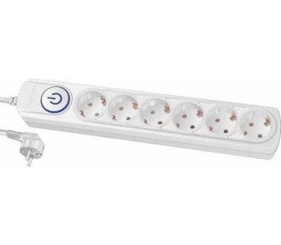 IPPON Сетевой фильтр BK-6-EU-1.8-10-W, 1.8м, белый