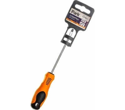 PARK Отвертка Standart SL4х10см, двухкомпонентная рукоятка, шлицевая (008407)