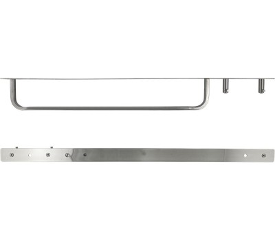 Аксессуары для ванной комнаты и туалета BRIMIX 1034 Держатель для полотенца, с двумя крючками, их полированной нержавеющей стали, цвет ХРОМ