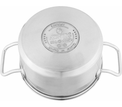 Кастрюля AGNESS 916-453 нерж. со стекл.крышкой 22X12см 4,2л