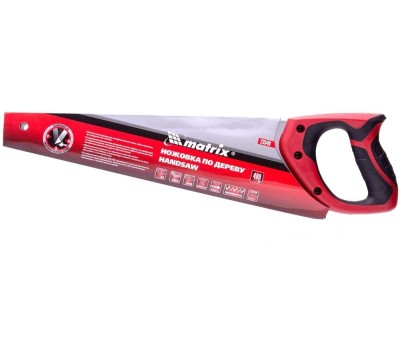 Ножовка MATRIX Ножовка по дереву, 400 мм, 7-8 TPI, зуб-3D, каленый зуб, двухкомпонентная рукоятка 23540