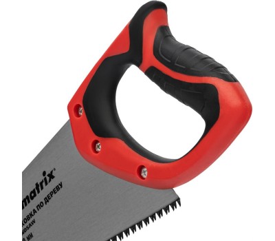 Ножовка MATRIX Ножовка по дереву, 400 мм, 7-8 TPI, зуб-3D, каленый зуб, двухкомпонентная рукоятка 23540