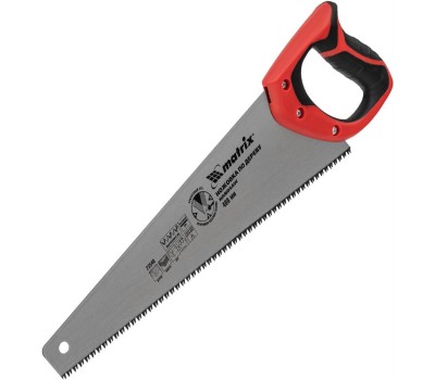 Ножовка MATRIX Ножовка по дереву, 400 мм, 7-8 TPI, зуб-3D, каленый зуб, двухкомпонентная рукоятка 23540