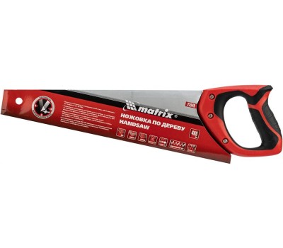 Ножовка MATRIX Ножовка по дереву, 400 мм, 7-8 TPI, зуб-3D, каленый зуб, двухкомпонентная рукоятка 23540