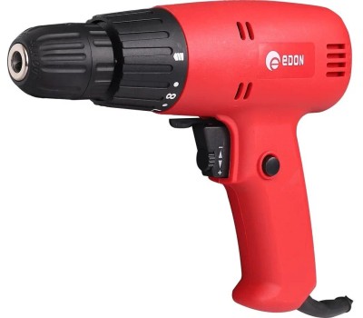 Сетевая дрель-шуруповерт EDON DS-350 черный/красный 19525 400Вт