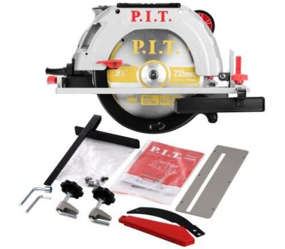 Пила циркулярная электрическая P.I.T. Пила циркулярная электрич. PKS235-C (2200Вт, 4500об/мин, диск 235х30мм, пропил 53/78мм, 45°)