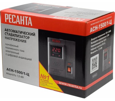 Стабилизатор РЕСАНТА ACH-1500/1-Ц 63/6/3