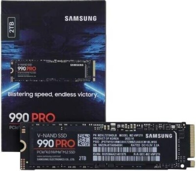 Накопитель SSD SAMSUNG SSD накопитель 990 Pro MZ-V9P2T0BW 2ТБ, M.2 2280, PCIe 4.0 x4, NVMe, M.2