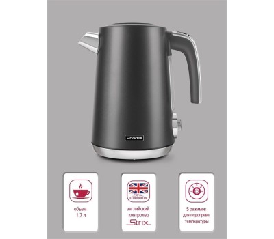 Чайник электрический RONDELL Чайник электрический 1002-RE-01, 1.7л, металл