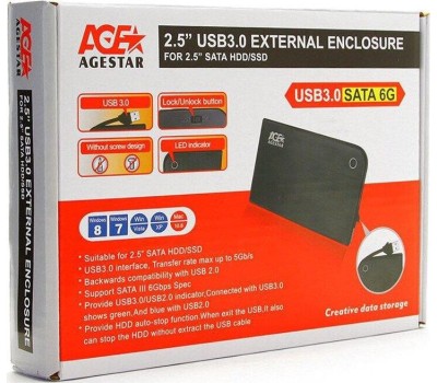AGESTAR Внешний корпус для HDD/SSD 3UB2A14, белый