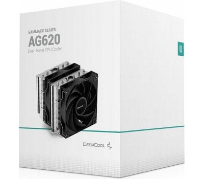 DEEPCOOL Вентилятор для процессора AG620 (Soc-115X/1700/1200/1366/2011/2066/AMD, Cu, PWM 1850rpm, 29,4 dB, 120mm, 4 pin, 260Wt) (R-AG620-BKNNMN-G-1)