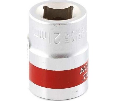 Головка торцевая MATRIX Головка торцевая, 21 мм, шестигранная, CrV, под квадрат 1/2, хромированная 13121