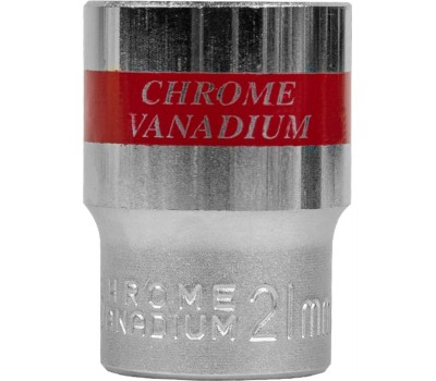 Головка торцевая MATRIX Головка торцевая, 21 мм, шестигранная, CrV, под квадрат 1/2, хромированная 13121
