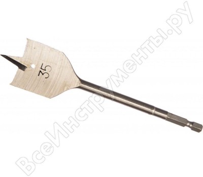 Сверло MATRIX Сверло по дереву перовое, 35 мм, шестигранный хвостовик 70427