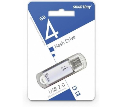 SMART BUY Smartbuy USB Drive 4Gb V-Cut series Silver SB4GBVC-S