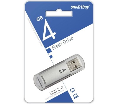 SMART BUY Smartbuy USB Drive 4Gb V-Cut series Silver SB4GBVC-S