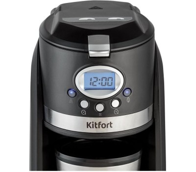 Кофеварка KITFORT Кофеварка КТ-797, капельная, черный / нержавеющая сталь