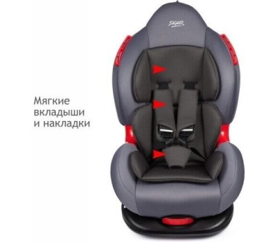Автокресло детское SIGER УУД Кокон Isofix lux гр.I/II, маренго