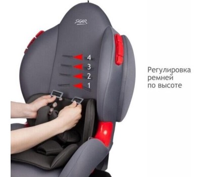 Автокресло детское SIGER УУД Кокон Isofix lux гр.I/II, маренго
