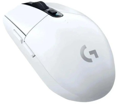 LOGITECH Мышь Мышь игровая G304 Lightspeed White белая, 200-12000dpi, беспроводная 2.4GHz, USB приемник LIGHTSPEED™, 6 программируемых кнопок, под обе руки