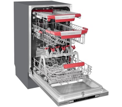 KUPPERSBERG Встраиваемая посудомоечная машина GLM 4575, узкая, ширина 44.8см, полновстраиваемая, загрузка 11 комплектов