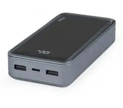 TTEC Внешний аккумулятор ReCharger LCD 20000mAh PD 100W Powerbank USB-C&2*USB-A с кабелем USB-C-USB-C. Цвет: серый