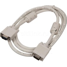Кабель BURO CAB016S-06, VGA (m) - VGA (m), ферритовый фильтр , 1.8м, серый