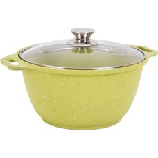 Кастрюля KUKMARA к31tsl а/пр литая 3,0л стекл/кр Trendy style lime
