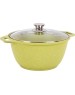 Кастрюля KUKMARA к31tsl а/пр литая 3,0л стекл/кр Trendy style lime