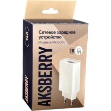 СЗУ AKSBERRY (6900221570013) T40 1USB 24A + MicroUSB (белый)