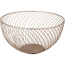 Корзина для фруктов AGNESS 917-136 ЗОЛОТАЯ 25.5*25.5*13см